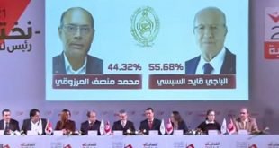 فوز الباجي قايد السبسي برئاسة تونس