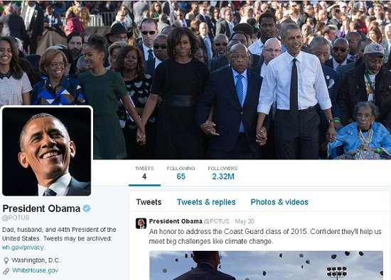 تويتر باراك أوباما يحقق رقما قياسيا بالمتابعين