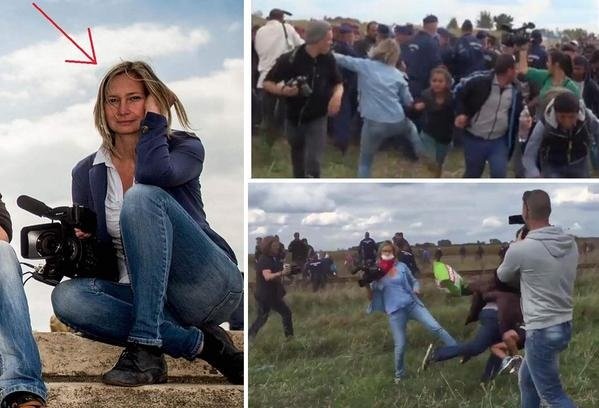 صحفية مجرية تُبرّر فضيحتها بضرب المهاجرين العرب