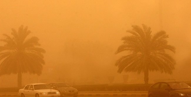 انتهاء العاصفة الرملية مع ارتفاع درجات الحرارة والرطوبة
