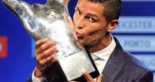 من شكر رونالدو بعد فوزه بجائزة أفضل لاعب في اوروبا ؟