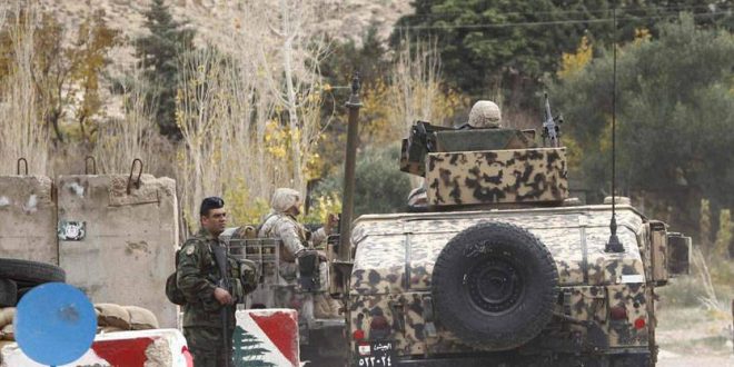 صورة لحاجز الجيش اللبناني