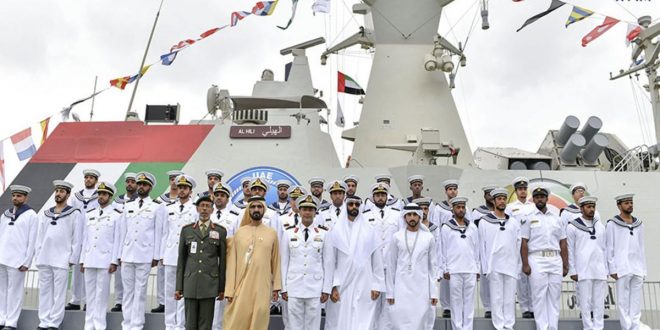 الإمارات تطلق زورق صواريخ متطور محلي الصنع