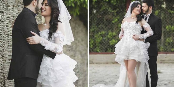 بالصور.. 5 فنانات ارتدين هذا الشهر فستان الزفاف الابيض