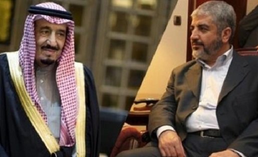 حماس والسعودية: صورة الملك سلمان مع خالد مشعل