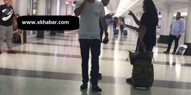 حسين الديك في مطار بيروت