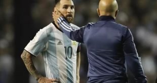 ميسي مع مدرب الارجنتين