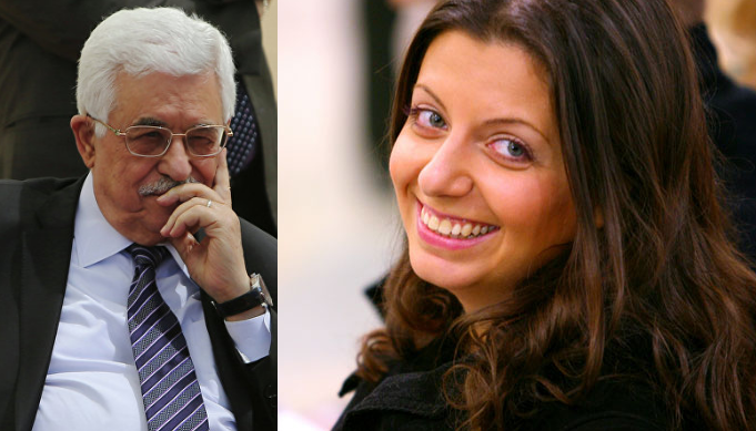 علاقة خاصة بين الرئيس الفلسطيني وصحفية روسية