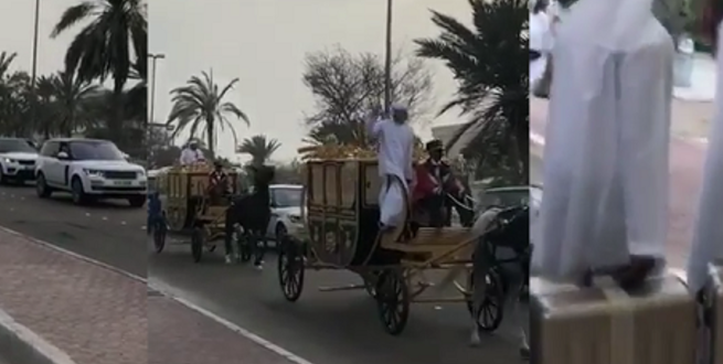 شارك في نقل الجهاز عربات الخيول والباصات