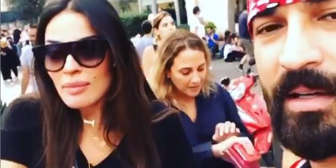 نادين نجيم في التظاهرة