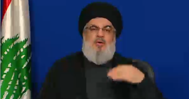 خطاب نصرالله بدون خلفية لأول مرة منذ سنوات !